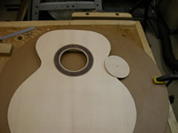 Cutting the soundhole